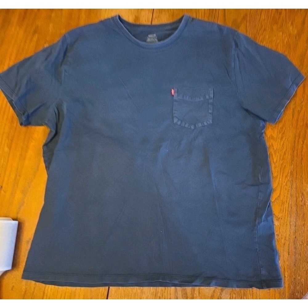 Levi's The Pocket Tee Standard Fit Men's Size XXL Blue Cotton T Shirt Levis